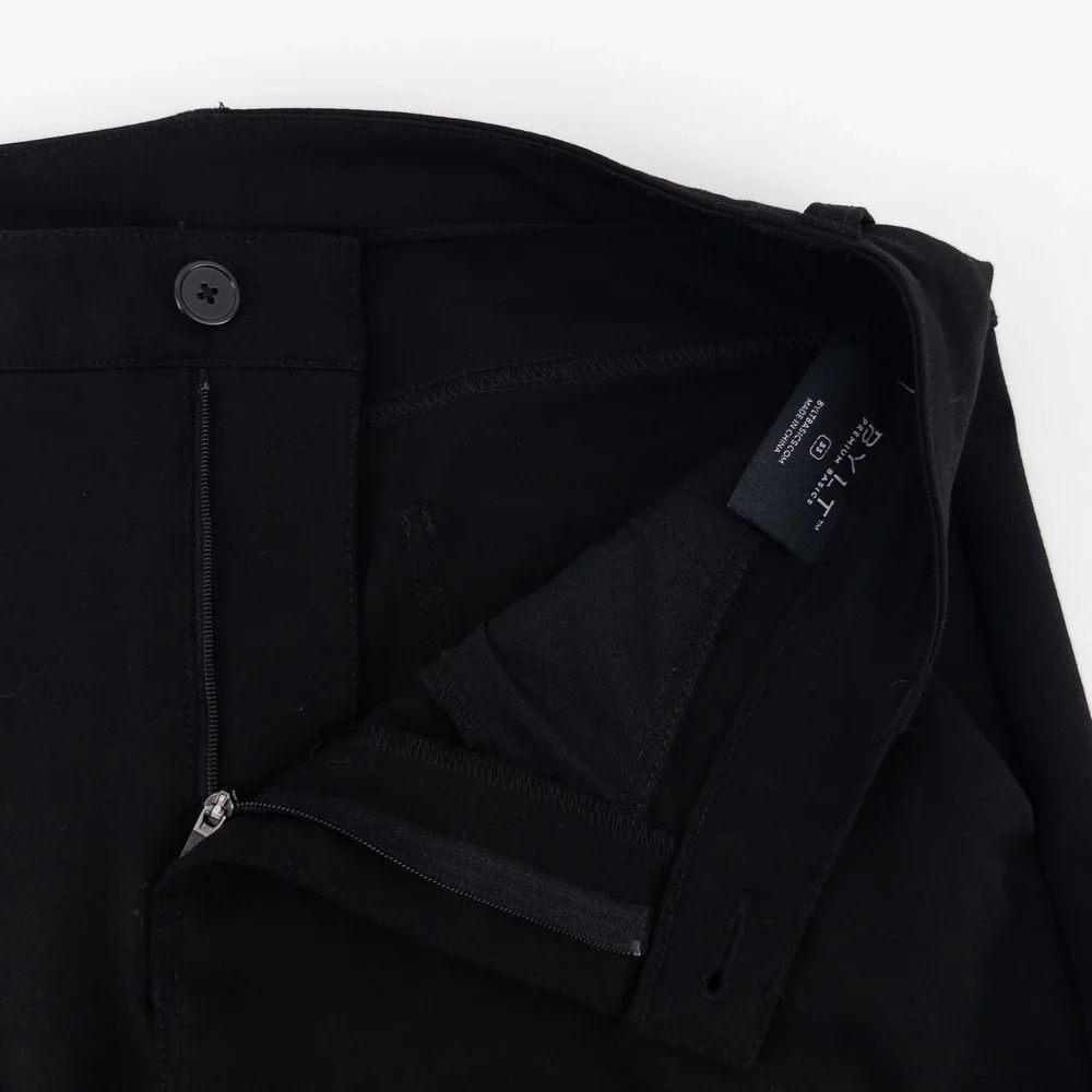 BYLT Mens 33x28 Everyday Pant 2.0 Straight‎ Fit Chino Black Stretch Trousers